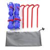 Set de cuerda de viento reflectante para camping al aire libre, estaca para suelo, cuerda de tracción para toldo de tienda, resistente al viento, fijo, aleación de aluminio, hebilla de doble ojo