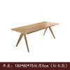 Mesa de comedor y silla de madera de álamo, moderna y sencilla, de fresno, conjunto completo, mesa de comedor rectangular de madera maciza para el hogar, mesa de ballena