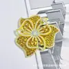Moda Diamante Completo de Pedrería Flor DIY Accesorios para Ropa Flor Estéreo Accesorios Decorativos Accesorios para el Cabello Bolsos para Zapatos Materiales Hechos a Mano