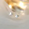 Brincos de Borboleta em Prata Esterlina S925 para Mulheres 2022 Tendência Verão Brincos de Design Único Presente Atacado Brincos de Luxo Acessíveis