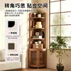 Pequeno Novo Estilo Chinês Prateleira de Canto para Exibição 2026 Novo Modelo Canto da Parede da Sala de Chá Suporte para Exibição de Folhas de Chá Estante