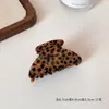 Presilha de Cabelo de Acetato com Estampa de Leopardo Coreana para Mulheres, Elástico Simples, Novo Acessório de Cabelo para Mulheres