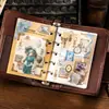 Yuxian Mengyuan Té Charla Estilo Palacio Retro Francés Manual de Materiales Tarjeta Trasera para Teléfono Móvil Collage DIY Libro de Pegatinas Troqueladas