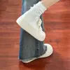 Zapatos de lona con suela gruesa para mujer, mocasines casuales versátiles sin cordones, zapatos blancos para estudiantes, mocasines de punta ancha de doble uso
