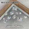 Decorações para Nail Art de Cristais de Açúcar Zircônia Pedras Retangulares com Ângulo Reto Pedras com Fundo Pontiagudo Quadradas Diamante Grande Cubo de Gelo Pedras para Nail Art