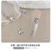 Novas Decorações de Unhas Artísticas de Zircônia Branca Empilhadas com Diamantes, Bolas de Diamante Feitas à Mão, Diamantes de Unhas Artísticas de Ovo de Pombo de Ângulo Reto Totalmente Diamantados Deslumbrantes