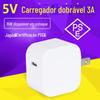 15W japonês pse carregador dobrável tipo-c Porto americano padrão fcc certificado 5V 3a adaptador usb cabeça de carregamento