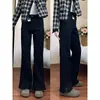 Calça de Balanço Micro Jeans Tubo Reto Feminina para Meninas Cheinhas Corpo Pera Quadril Grosso Cintura Alta Larga Flare Sem Pernas