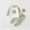 Ropa para Bebé de Oso Lector Douding Elefantito, Ropa Clase A, Conjunto de Otoño para Bebé, Conjunto de Dos Piezas, Pijama de Algodón Puro