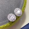 Cao Shi Pendientes de Lujo de Amazon Conjunto Completo de Diamantes Pendientes Ovalados de Circonita Libres para Dormir Pendientes de Moda Coreana