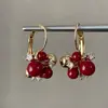 Pendientes de Zirconia para Año Nuevo con Aspecto de Alta Gama, Estilo Dulce y Fresco, Pequeños y Sencillos, Modernos y Versátiles, Aretes de Personalidad Única