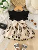 Vestido de Verão para Bebê Menina da Amazon com Renda Bordada, Mangas Vazadas e Laço Vestido Princesa Fábrica Atacado