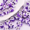 Cuentas de Resina Florales con Agujero Grande Cuentas Sueltas Cuentas Acrílicas Coloridas de Color Sólido Accesorios para Joyería DIY Cuentas al por Mayor