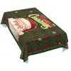 Mantel a cuadros estilo británico de lujo ligero transfronterizo de alta gama, mantel navideño retro americano, mantel rojo festivo