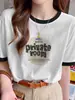Camiseta Manga Curta Color Block Algodão Floco de Neve Raglan Design Feminino Moda Versátil Top Leve Verão 2026 Nova Chegada