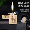 ZORRO ZC11 Original Cobre Tallado a Mano Ultra Delgado Portátil Regalo Encendedor de Queroseno a Prueba de Viento con Rueda de Amoladora