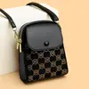Bolso de alta gama para mujer 2025 nuevo retro estampado bolso para teléfono móvil popular este año bolso de hombro bandolera bolso cuadrado pequeño