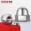 Porca tipo Capuchinho Dongming Aço Inoxidável 304/316 Porca Decorativa Cabeça Esférica Redonda M3M4M5M6M8M10-M20