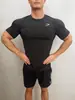 Gimnasio Estilo Americano Verano Nuevo Camiseta Ajustada para Hombre Pantalón Jogger Deportivo Fitness Running Entrenamiento Camiseta de Manga Corta de Secado Rápido