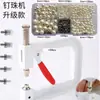 Máquina de Aplicação de Miçangas Manual DIY Atacador Manual de Botões Rebite de Pérola Redonda Tipo Rebite de Quatro Garras