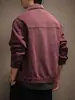 Chaqueta de mezclilla de algodón puro de alta gama, estilo retro, peso pesado, con cuello alto, nueva colección de otoño para hombre, acabado lavado y desgastado, estilo holgado y casual