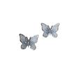 Pendientes largos con borlas y mariposas azules con explosiones 2024 para mujer, nuevos pendientes elegantes de lujo de alta gama y ligeros, pendientes elegantes de nicho.