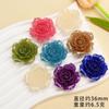 Nueva resina epoxi con lámina de oro tridimensional plana glaseado de resina Camelia hecho a mano diy carcasa de teléfono móvil material de pegamento crema