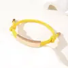 Al por mayor al contado transfronterizo Pulsera de doble cordón de ajuste Pulsera de cuerda trenzada ajustable de acero inoxidable multicolor con impresión y grabado de color UV