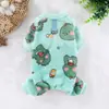 Ropa de Abrigo Gruesa de Franela de Cuatro Patas para Otoño e Invierno, Cachorro Perro Gato Teddy, Sin Capucha de Tracción, Suministros