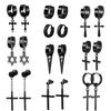 Aretes Piercing de Acero Inoxidable, Aretes, Set Negro para Hombre Más Vendido de Amazon, Joyería de Moda, Suministro Transfronterizo