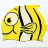 100 velocidad gorro de natación de silicona para niños gorro de natación al por mayor impermeable antideslizante lindo pez de dibujos animados color gorro de natación