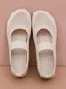 Zapatos sin cordones para madres, Zapatos de mujer de marca para mediana edad y mayores, Zapatos planos, Sandalias transpirables de verano, Zapatos de tela calados con suela blanda