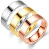 Anillo de acero de titanio, anillo liso sencillo para hombre de 8 mm, anillo de pareja simple, joyería al por mayor