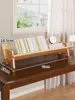 Estante Pequena de Madeira Maciça para Casa Mesa de Estudo Armazenamento de Livros na Mesa Estante de Livros Organizador de Mesa Suporte para Livros Prateleira Simples de Armazenamento