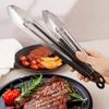 Acero inoxidable 304 pinza para alimentos BBQ BBQ pinza larga accesorios hogar pinzas para pan alimentos herramientas de cocina venta al por mayor
