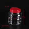 Procesamiento de envases personalizados transparentes de sólido-líquido para cintura latas de alimentos botella de plástico PET de boca ancha con asa tapa botella sellada