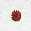 Acessórios Retangulares Redondos de Liga Metálica com Diamantes Estilo Retrô Francês Acessórios de Cabelo Roupas Capa de Celular Acessórios para Joias Artesanais DIY