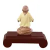 Base de Pedra Retangular Vaso de Buda Aquário para Bonsai Artesanato Enfeites Suporte Sólido de Pedra e Madeira Venda por Atacado