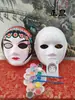 Máscara de Ópera de Sichuan Hecha a Mano DIY, Nueva Ópera Qinqiang, Ópera Cantonesa, Blanco Liso, Patrones Tradicionales del Patrimonio Cultural Inmaterial, Patrones Faciales Culturales y Creativos, Ópera de Pekín con Múltiples Estilos