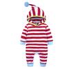 Ropa Infantil Cool Amazon Nuevo Bebé Sudadera con Capucha a Rayas de Una Pieza con Trasero de As Traje de Una Pieza para Bebé con Bola de Pelo