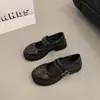 Zapatos de Falda con Punta Redonda 2026 Zapatos de Salón Suela Gruesa Estilo Academia JK Mary Janes Nuevo Estilo de Verano con Zapatos de Cuero Pequeños Versátiles Retro
