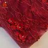 Nuevo Vestido de Novia Bordado con Láser Cheongsam Tirante Tela Bordada Mancha Flor de Disco Tridimensional Sequin de Diamante Tela Bordada