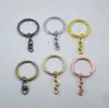 Suministro directo de fábrica 30 mm anillo plano más 4 cadenas llavero metálico ferretería llavero anillo plano Colgante de joyería