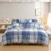 Colcha de invierno, relleno 100% algodón, con funda extraíble y lavable, engrosada para dar calor, adecuada para camas individuales, dormitorios estudiantiles y hombres, y resistente a las manchas