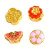 Tienda de oro con accesorios DIY de oro de Vietnam, pulsera de hilo con cuentas de melocotón, loto, mariposa, joyería con cuentas para mujer