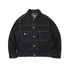 Ropa de Trabajo TRS 26AW Vintage Holgada Corta Silueta Amplia Ropa de Trabajo Chaqueta de Mezclilla Lavada Carhartt para Hombres y Mujeres