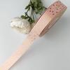Cinta Floral Dorada con Pan de Oro de 2.5 cm para Cajas de Regalo Hechas a Mano para DIY, Moños para Pasteles y Cintas Decorativas