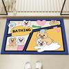 Alfombra de Dibujos Animados Alfombrilla Absorbente para Suelo de Baño Hogar Barro de Diatomeas Entrada de Baño Antideslizante Secado Rápido Felpudo