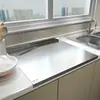 Tabla de Cortar de Acero Inoxidable, Tabla para Amasar, Tabla para Picar, Tabla de Cocina para Cortar, Tabla Grande de Doble Cara para el Hogar, Tabla para Amasar Masa