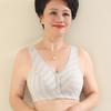 Sutiã de Algodão Puro Estilo Mãe para Pessoas de Meia-Idade e Idosos, Fechamento Frontal com Botões, Sem Aro, Estilo Regata, Respirável, Confortável, Ultrafino